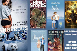 create gay, sport, nsfw, ya, sci fi, lgbtq, mafia romance book  cover design