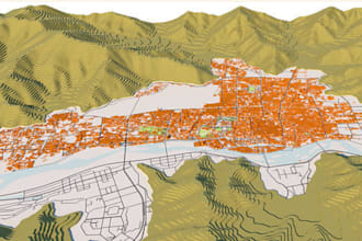 topographical maps and plans, 3d dem analysis, terrain model, google earth land