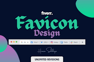 design a favicon using your logo in 4 hours plus bonus