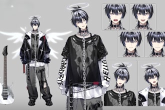 live 2d vtuber model and rigging live2d vtuber 2d vtuber model 2d vtuber rigging