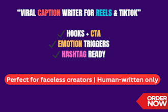 write viral captions and hooks for instagram or tiktok