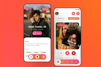 develop modern dating app, chatting app, matchmaking app, social media app