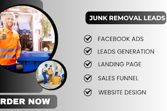junk removal junk removal leads junk removal website cleaning leads landing page