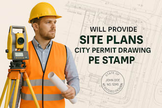 land surveyor site plans city permit drawing pe stamp, land surveying permit