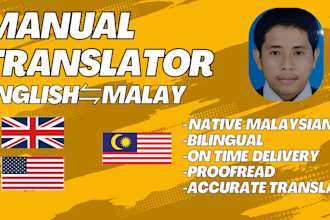 manually translate from english to malay or vice versa