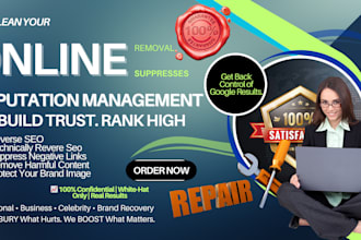 do pro online reputation management, reverse SEO to push down negative listing