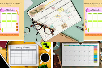 design etsy hyperlinked planner, digital journal, etsy digital planner, journal