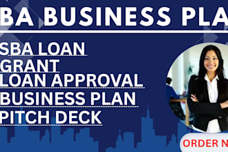 prepare an sba business plan for the sba loan