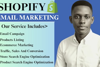 do shopify email marketing specialist setup klaviyo flows mailchimp campaign