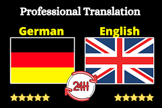 translate your text manually into german and english in 24 hours