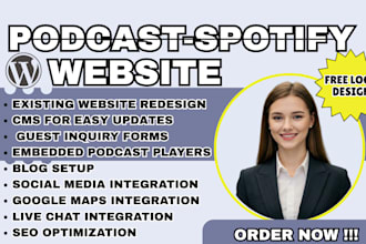 podcast website spotify podcast music website radio station wordpress site