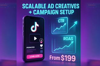 design social media ad creative, set up your facebook, tiktok ad campaign