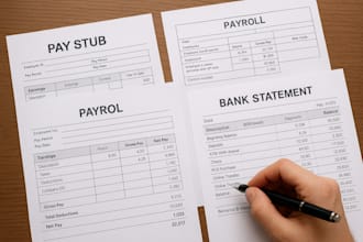 do adp paystub,payroll,w2form and bank statements