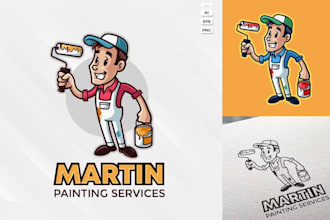 custom painter logo design clean, bold and  professional