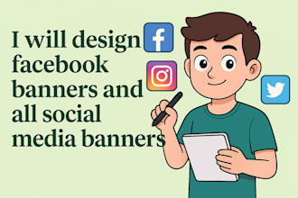 design facebook cover photo ad media youtube linkedin banner creative design