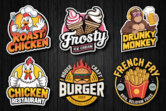 design food, bbq, cafe, bar, restaurant logo and branding