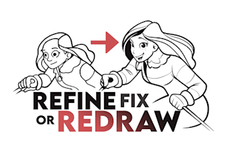 professionally refine fix or redraw your ai generated art