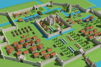 design, a realistic game map, low poly map, roblox game, roblox map, environment