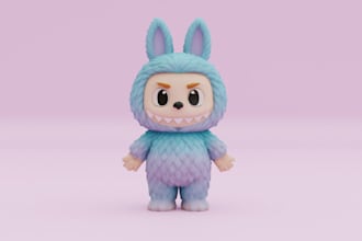 design cute anime toys,bag charm creation,keychain models,merchandise design