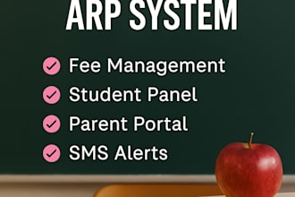 design a professional school website with fee and student system