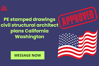 pe stamped drawings civil structural architect plans california washington