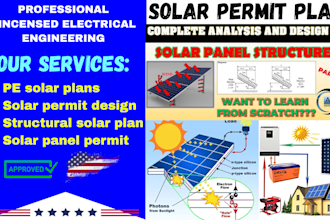 create USA solar panel structural plan with pe stamp approval