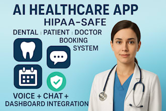 do ai hipaa dental healthcare app,appointment booking app,patient app,doctor app