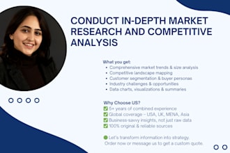 conduct in depth market research and competitive analysis