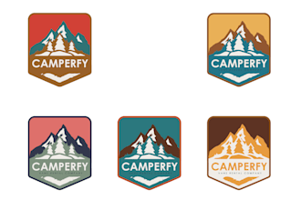 design a modern custom outdoor adventure logo