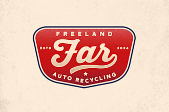 design a vintage custom automotive garage logo