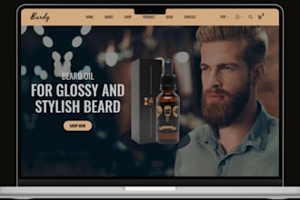 design men grooming shopify store beard oil beard hair care store barber website