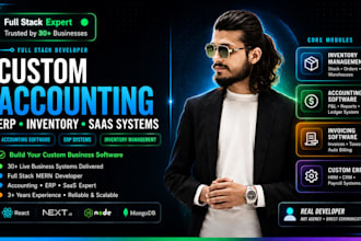 develop custom software, erp, pos, inventory, and accounting software