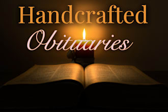 handcraft obituaries with heart, tribute writing, personalized memorial