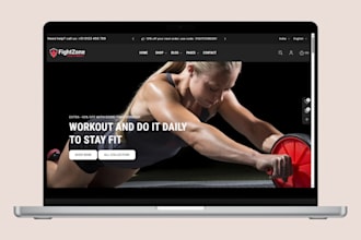 build health and fitness website health supplement shopify store gym website