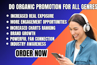 do organic music promotion on country music, latin, indie, reggae, reggaeton