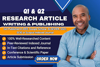write and publish research articles in peer reviewed q1 q2 journal, scopus, ieee