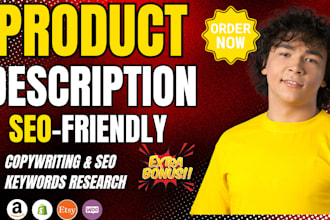 write powerful product descriptions in english, german, french, and more