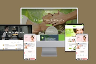 design a beauty salon spa skincare cosmetics website with online booking