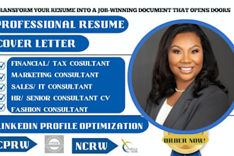 write consultant resume, HR consultant, marketing, business, IT consultant cv