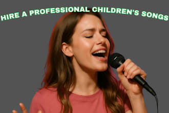 write, sing, and produce kids songs, jingles, children song, nursery rhyme