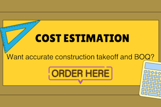 prepare detailed boq, material takeoff, and building cost estimates
