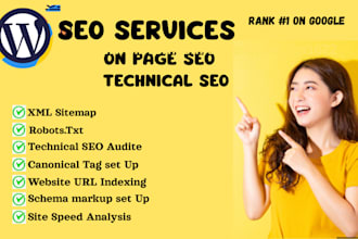 do complete on page optimaization and technical SEO service for your website