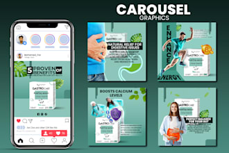 design creative business carousel posts for instagram and faceboook