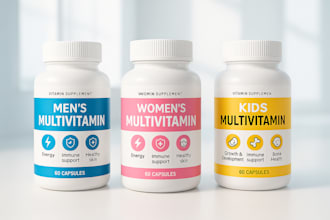 do product label design, label design, supplement label design, with 3d image