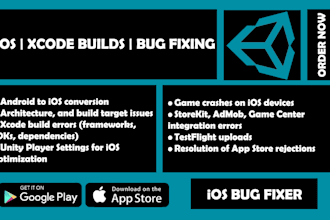 fix xcode build errors and upload your game on ios