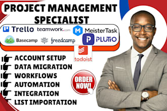 setup trello dashboard teamwork basecamp freedcamp meistertask plutio todoist