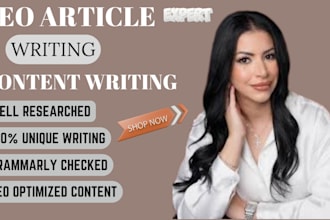 do seo article writing, blog writing and content writer