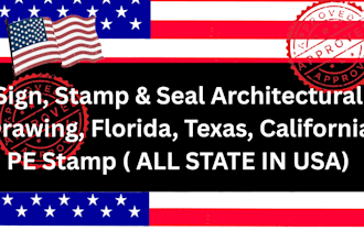 sign stamp and seal architectural drawing, florida, texas, california pe stamp
