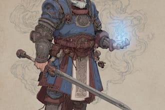 paint your dark fantasy dnd character illustration