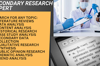 conduct comprehensive high quality quantitative, qualitative topic research